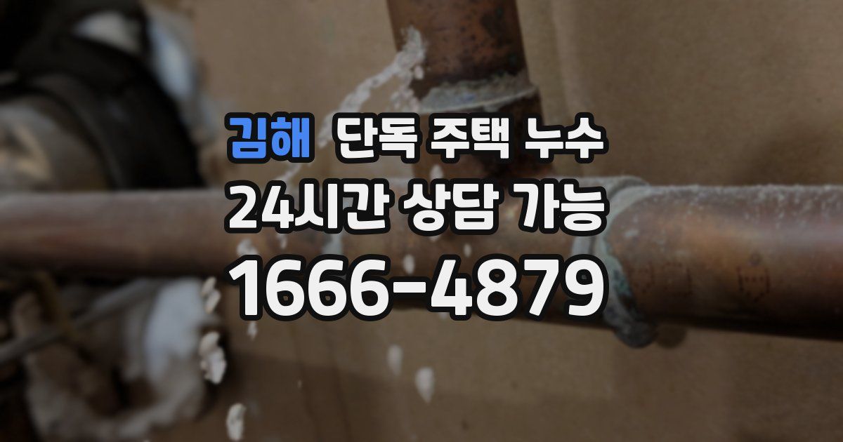 김해 단독 주택 누수
