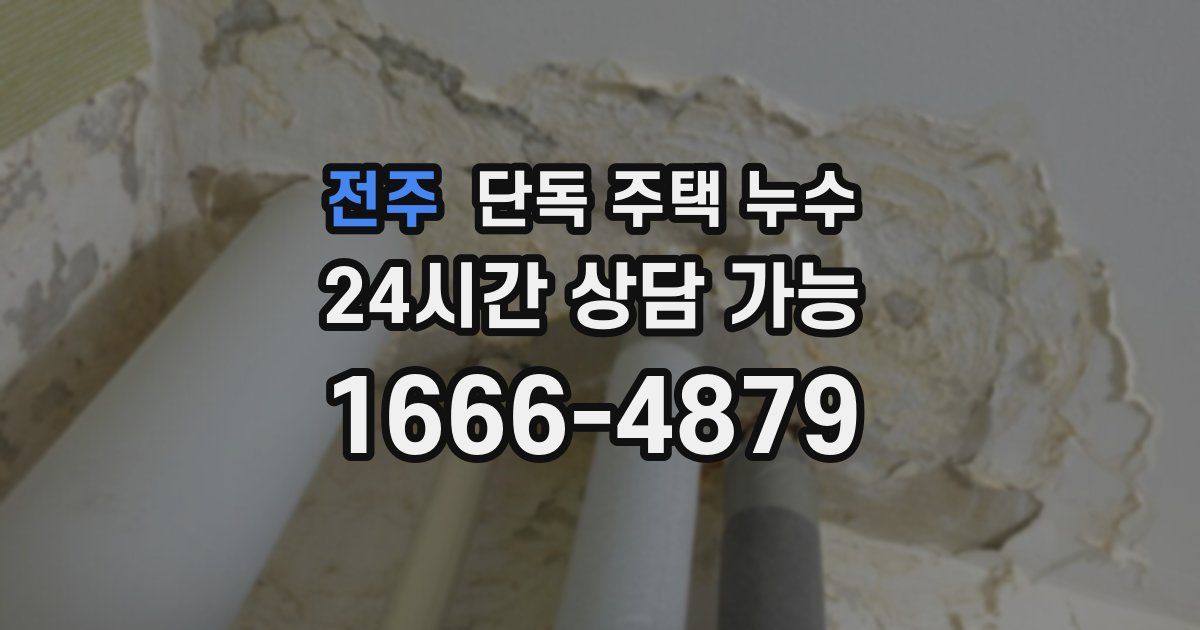 전주 단독 주택 누수