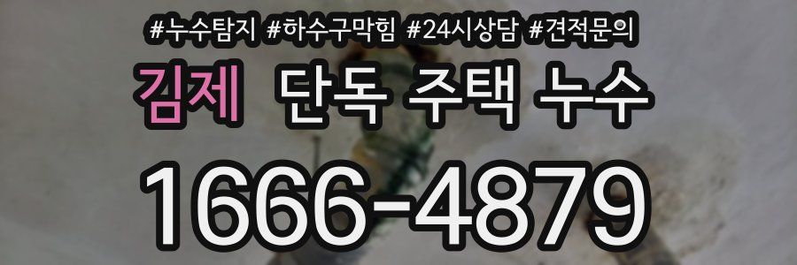 김제 단독 주택 누수