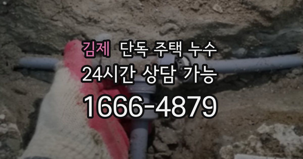 김제 단독 주택 누수