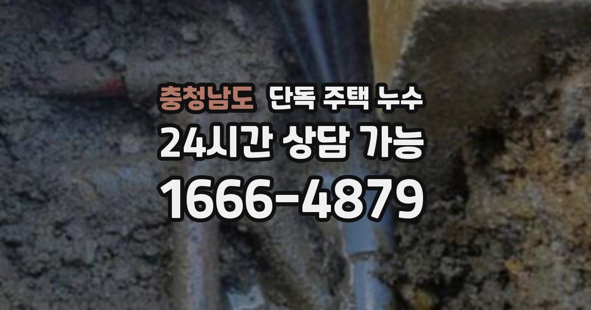 충청남도 단독 주택 누수