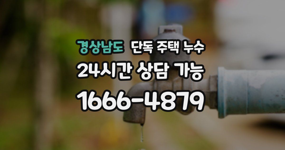 경상남도 단독 주택 누수