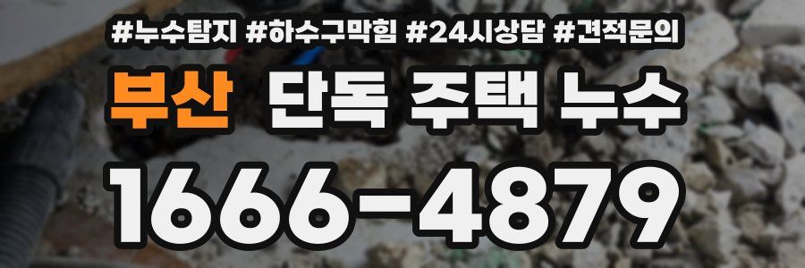 부산 단독 주택 누수