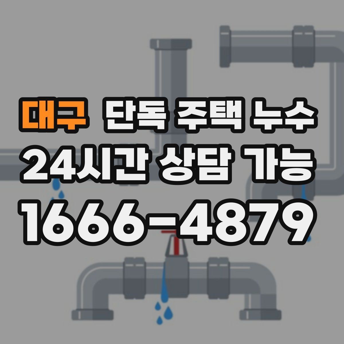 대구 단독 주택 누수 옥외 수도 연결부에서 누수가 생기는 경우