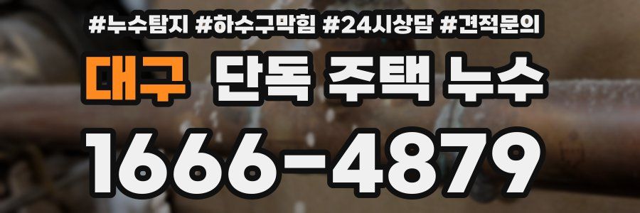 대구 단독 주택 누수