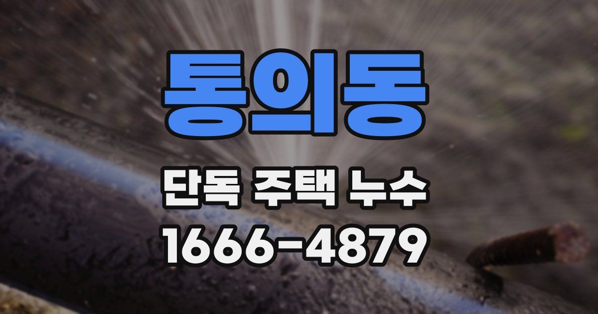 통의동 단독 주택 누수