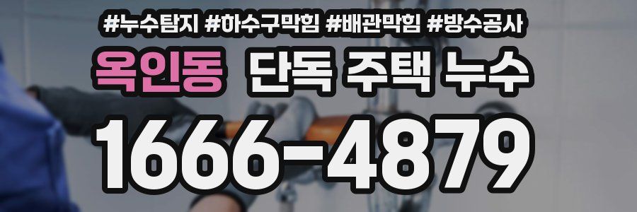 옥인동 단독 주택 누수