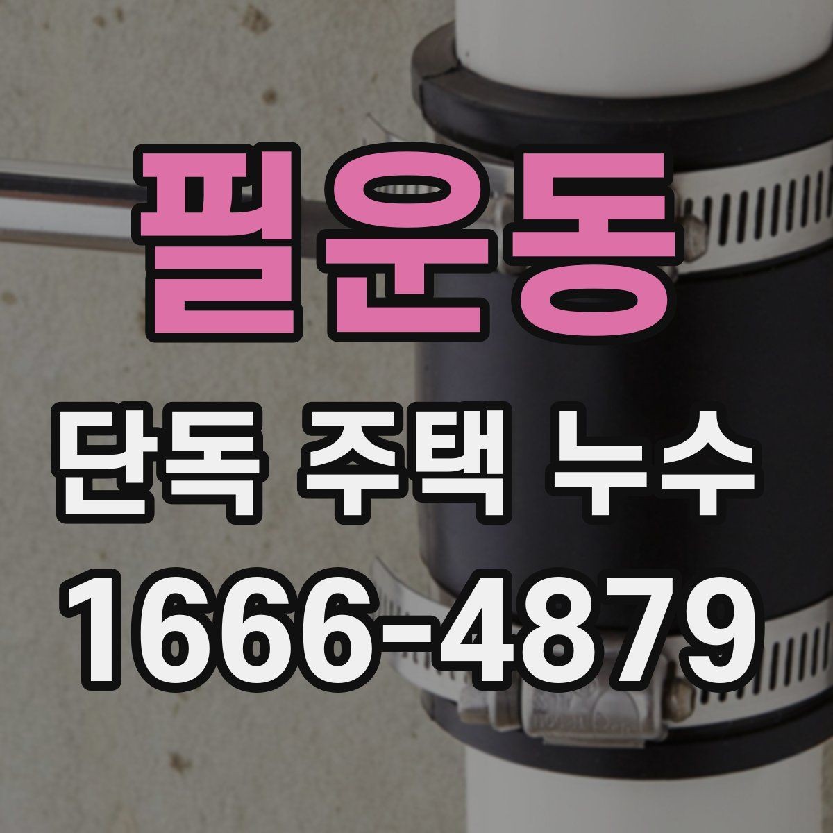 필운동 단독 주택 누수 의심 때 피해야 할 행동