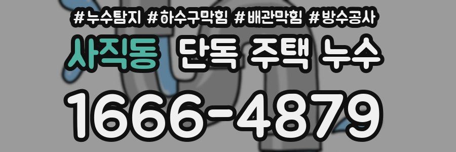 사직동 단독 주택 누수
