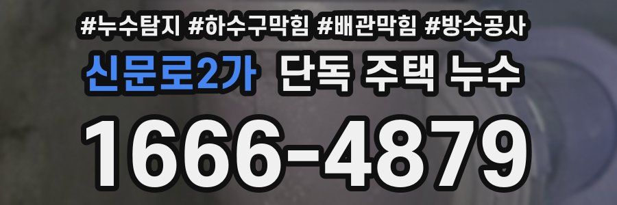 신문로2가 단독 주택 누수
