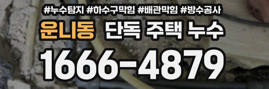 운니동 단독 주택 누수