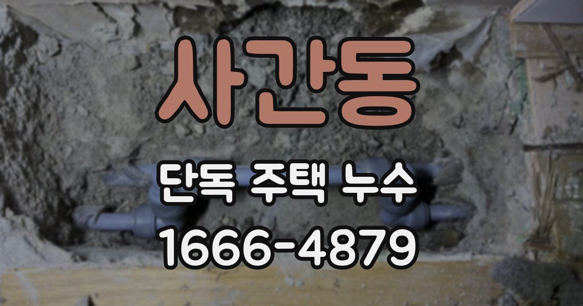 사간동 단독 주택 누수