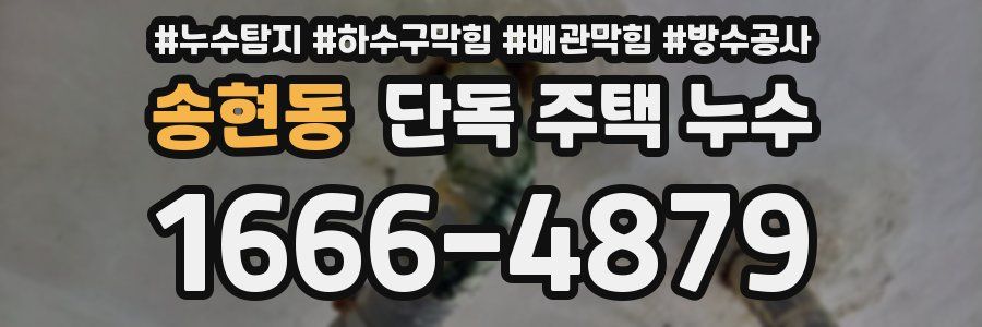 송현동 단독 주택 누수