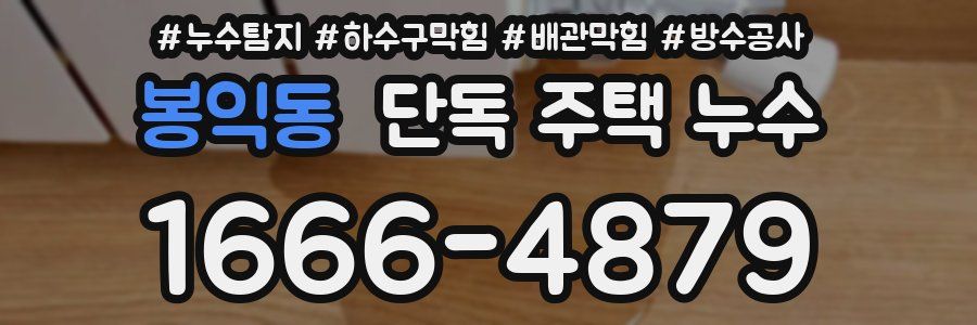 봉익동 단독 주택 누수