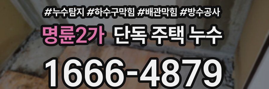 명륜2가 단독 주택 누수