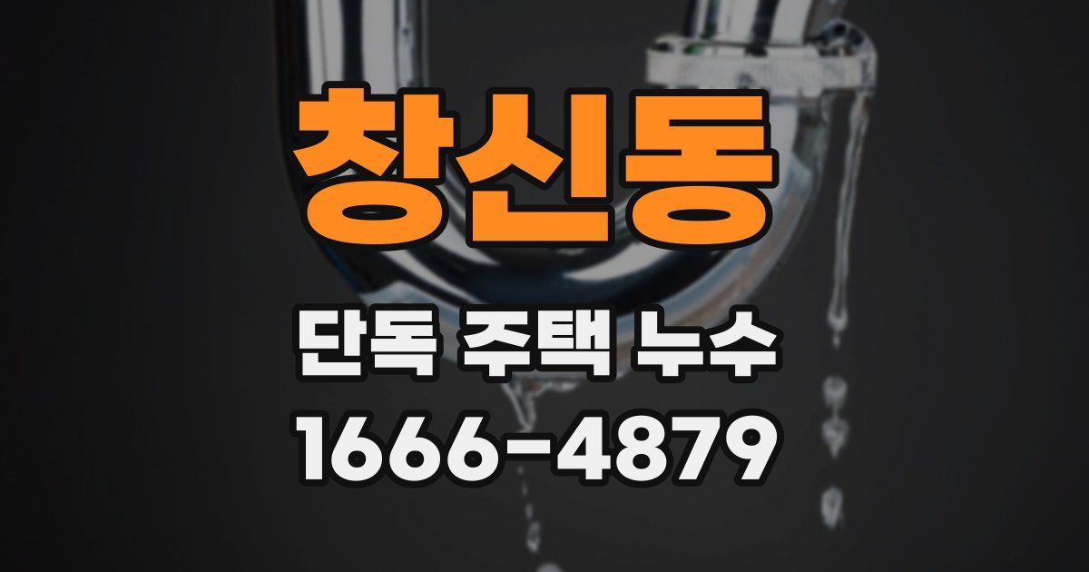 창신동 단독 주택 누수