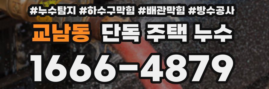 교남동 단독 주택 누수