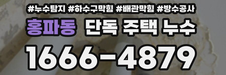 홍파동 단독 주택 누수