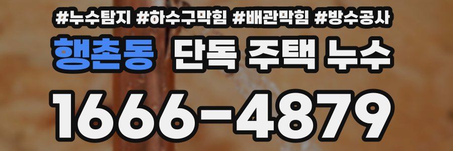 행촌동 단독 주택 누수