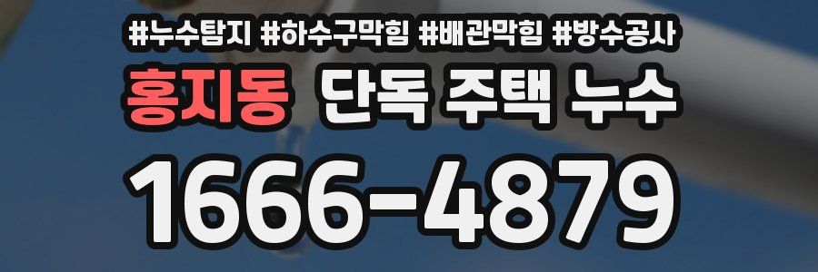 홍지동 단독 주택 누수