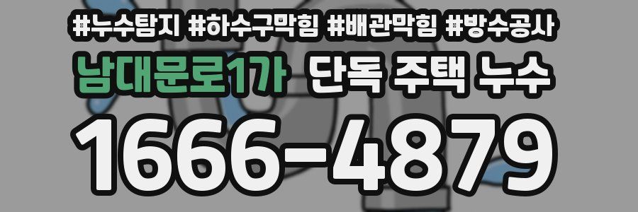 남대문로1가 단독 주택 누수