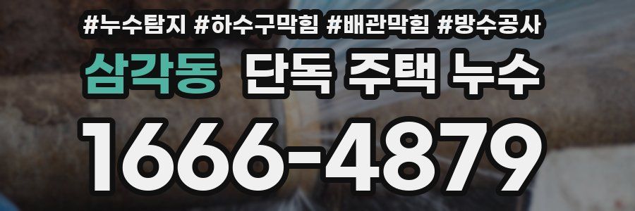 삼각동 단독 주택 누수