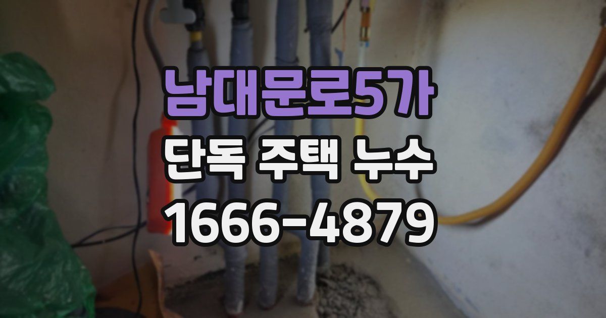 남대문로5가 단독 주택 누수