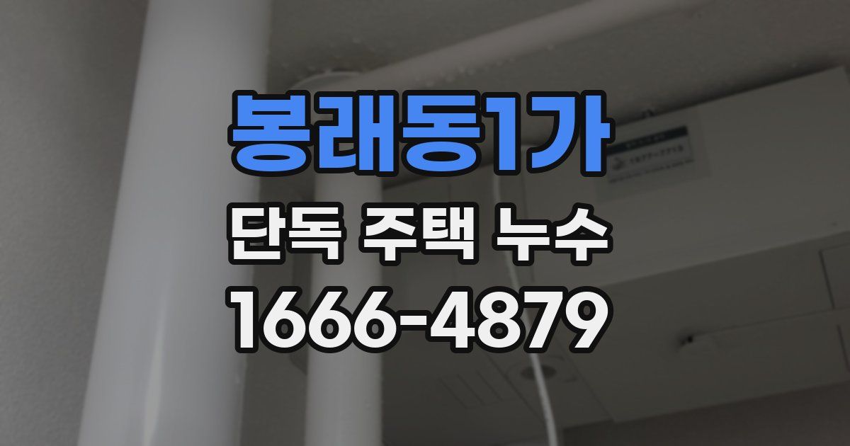 봉래동1가 단독 주택 누수