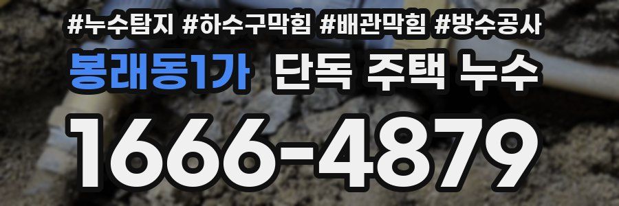 봉래동1가 단독 주택 누수