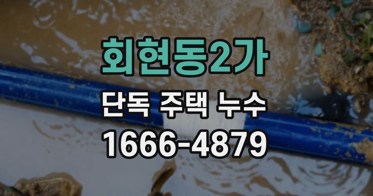 회현동2가 단독 주택 누수