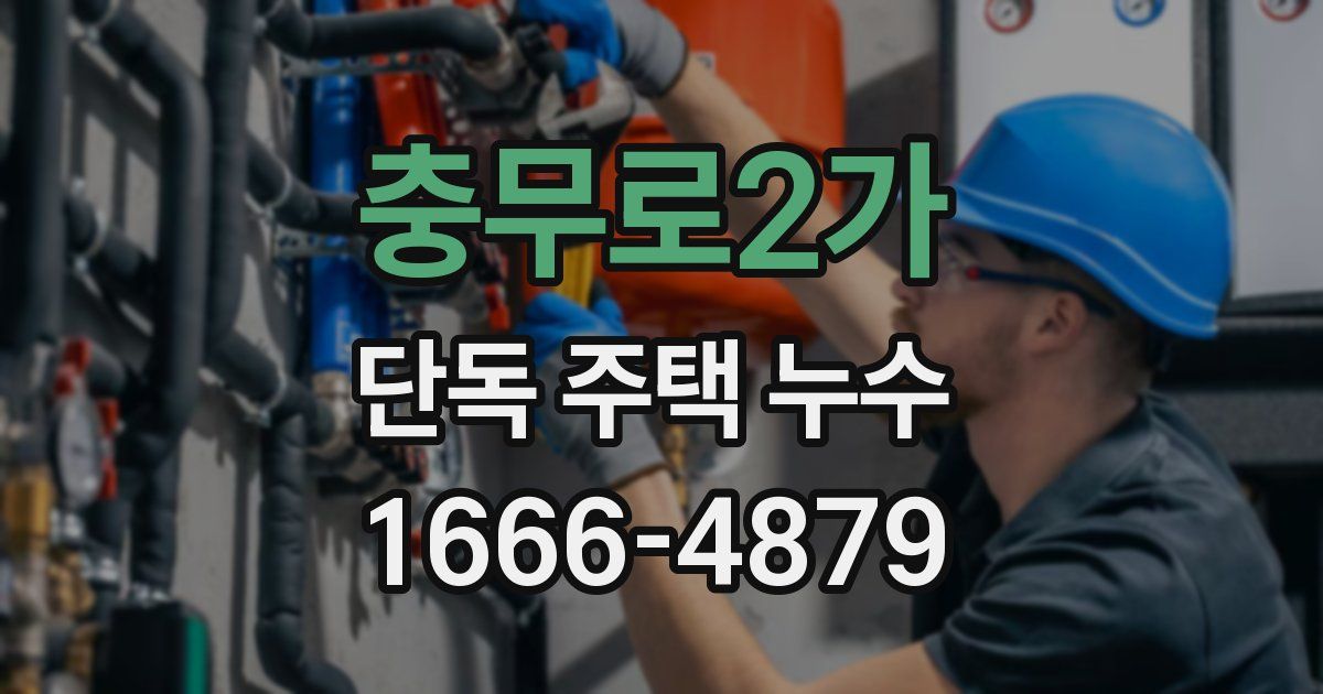 충무로2가 단독 주택 누수