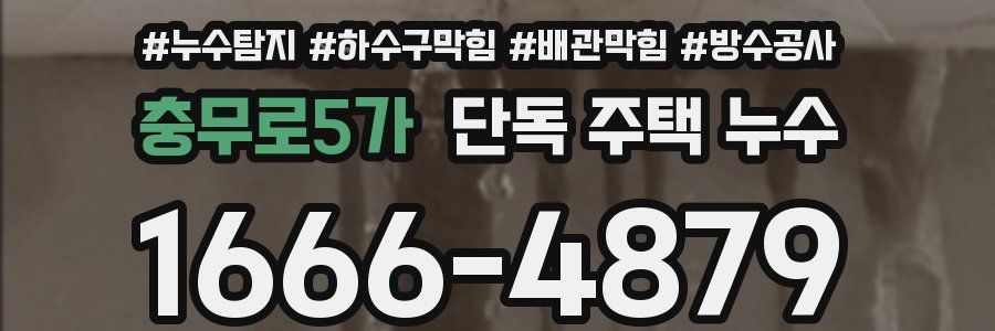 충무로5가 단독 주택 누수