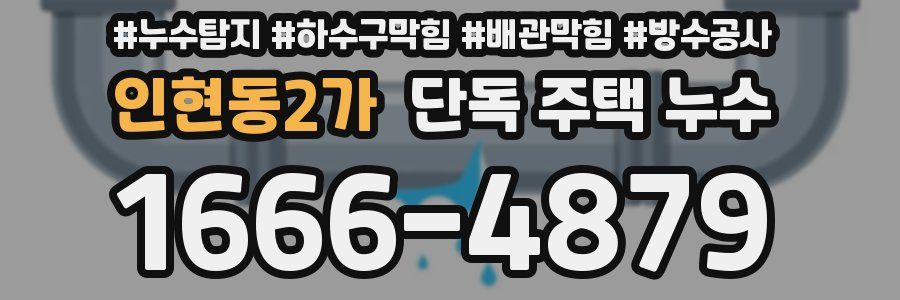 인현동2가 단독 주택 누수