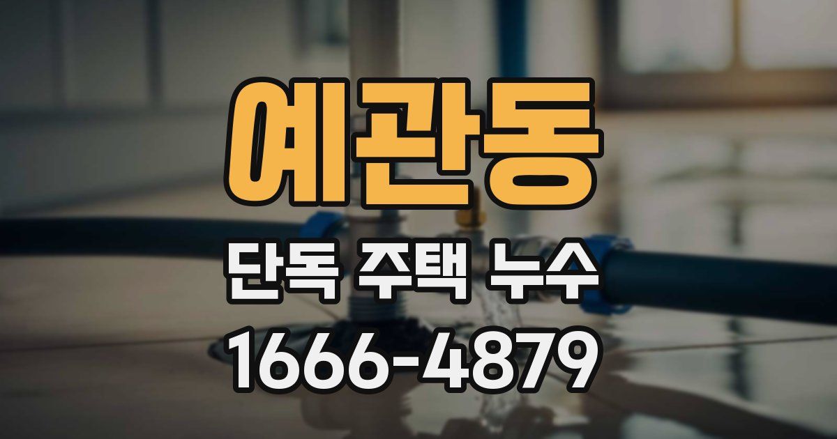 예관동 단독 주택 누수