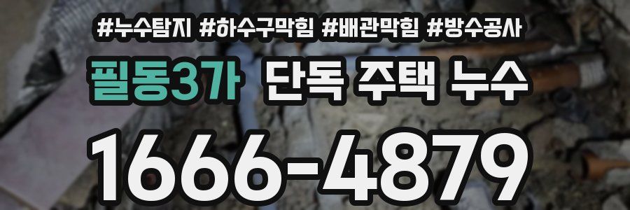 필동3가 단독 주택 누수