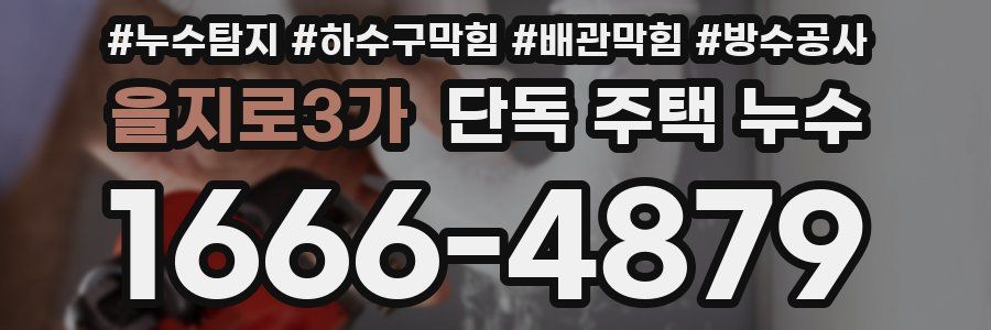 을지로3가 단독 주택 누수
