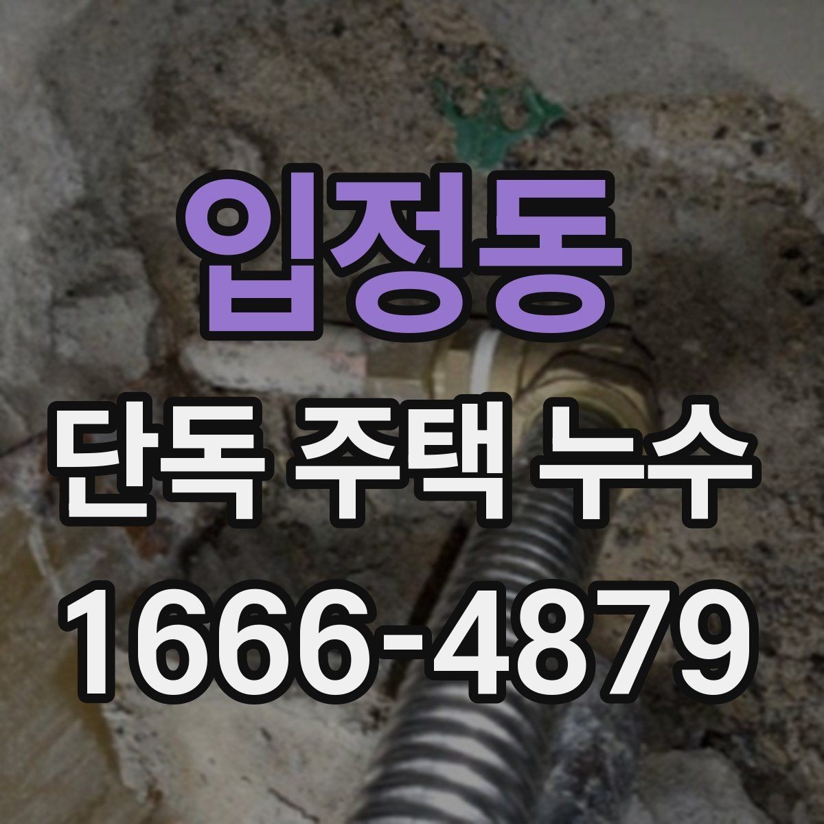입정동 단독 주택 누수 발생 후 임시 조치 방법