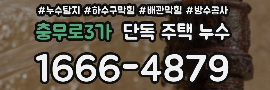 충무로3가 단독 주택 누수