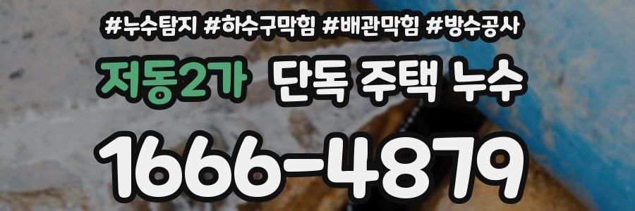 저동2가 단독 주택 누수