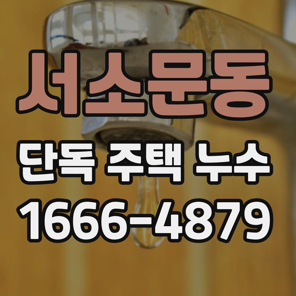 서소문동 단독 주택 누수 방치하면 생기는 문제