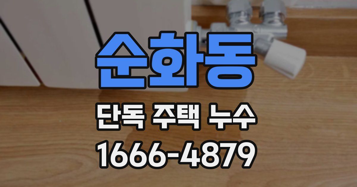 순화동 단독 주택 누수