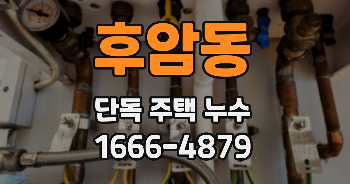 후암동 단독 주택 누수