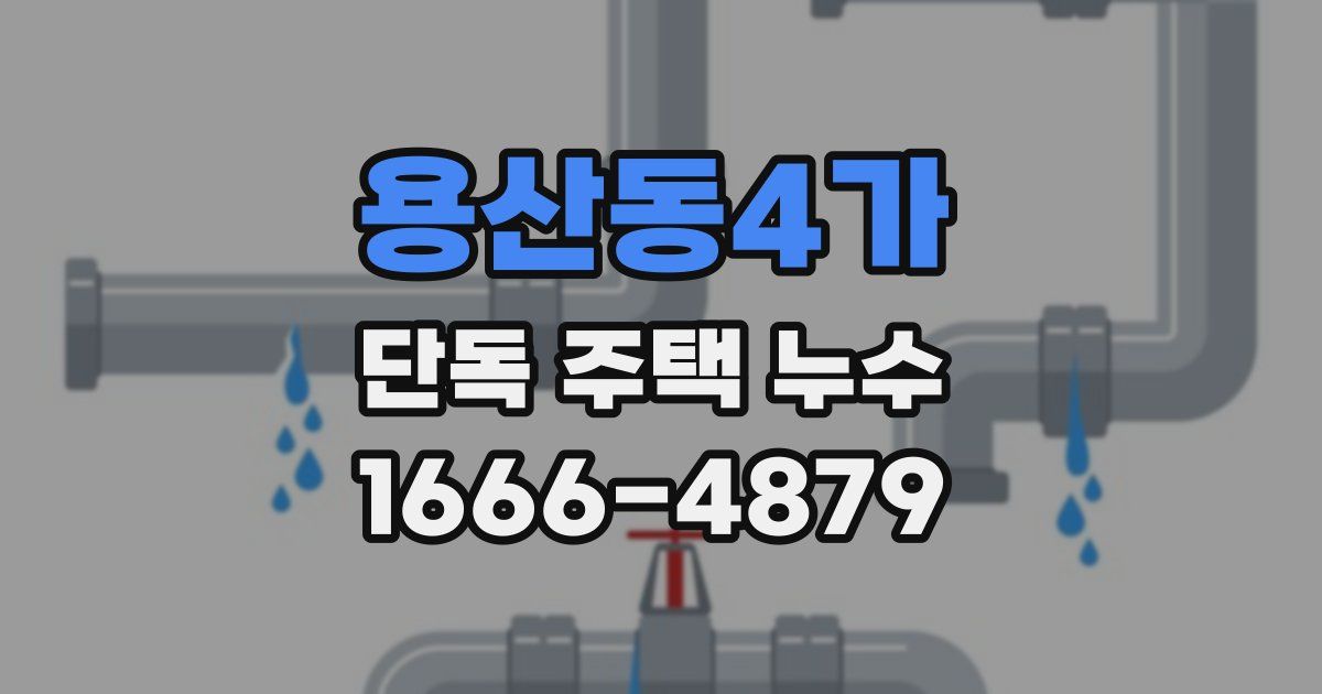 용산동4가 단독 주택 누수