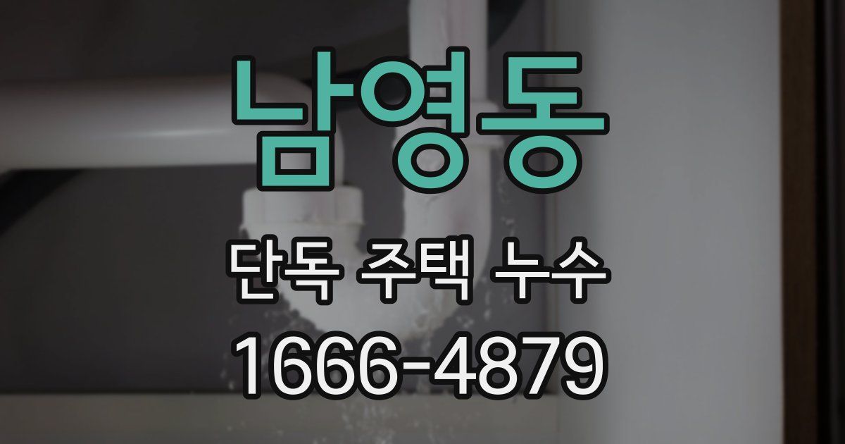 남영동 단독 주택 누수