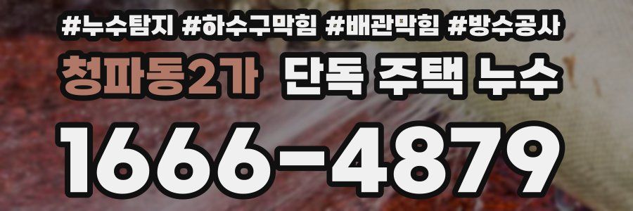 청파동2가 단독 주택 누수