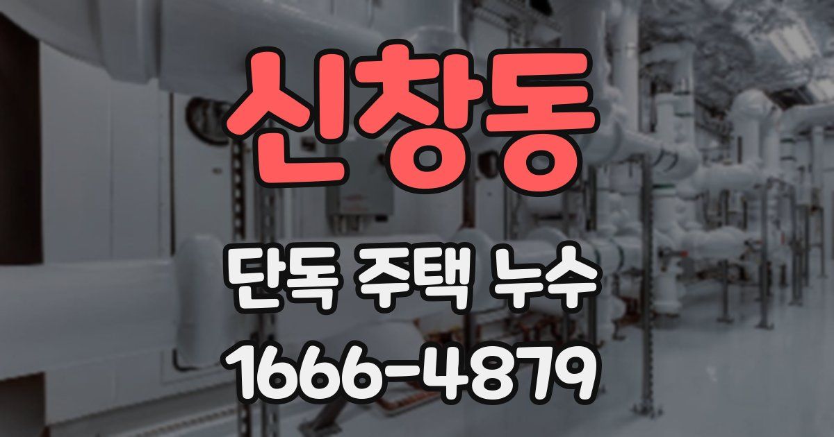 신창동 단독 주택 누수