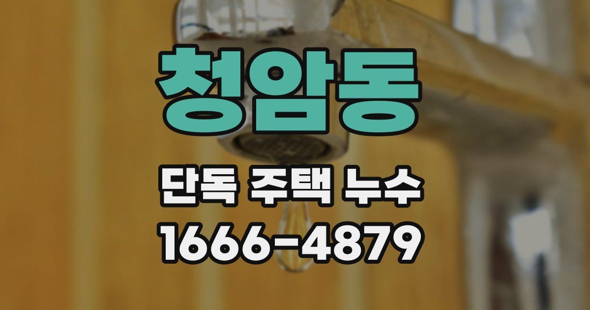 청암동 단독 주택 누수