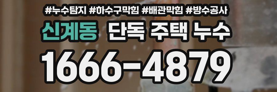 신계동 단독 주택 누수