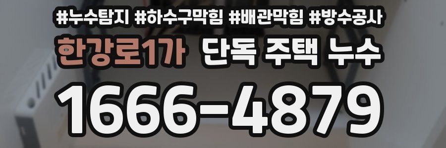 한강로1가 단독 주택 누수