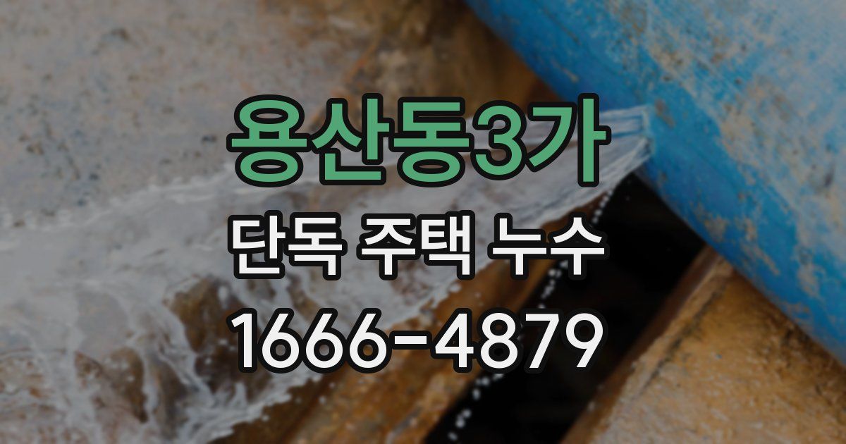 용산동3가 단독 주택 누수